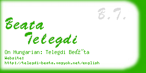 beata telegdi business card